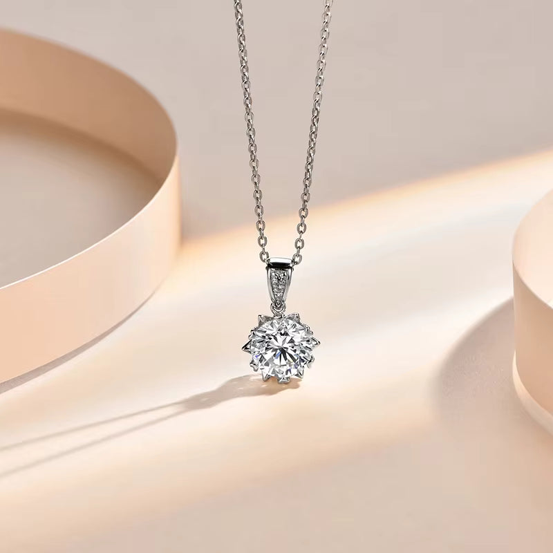 Collier moissanite argent 