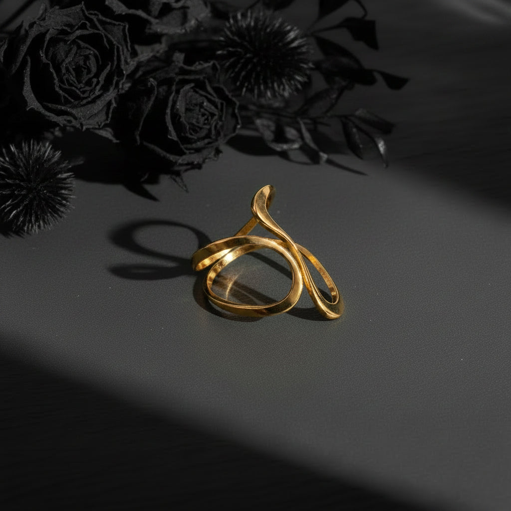 Bague Ajustable Design Linéaire Irrégulière NaharaBijoux 