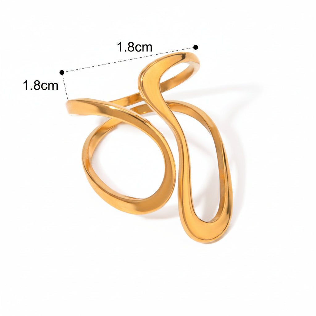Bague Ajustable Design Linéaire Irrégulière NaharaBijoux