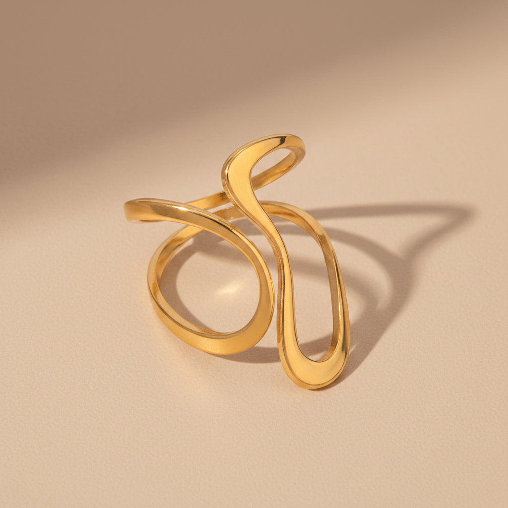Bague Ajustable Design Linéaire Irrégulière NaharaBijoux 
