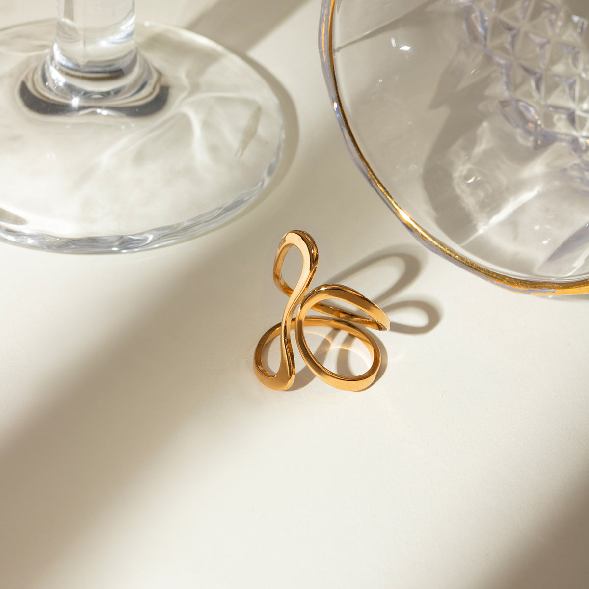 Bague Ajustable Design Linéaire Irrégulière NaharaBijoux 