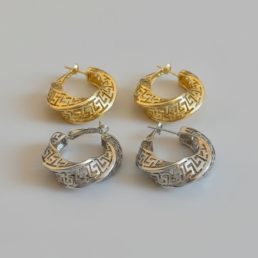 Boucle d'oreilles torsadés 