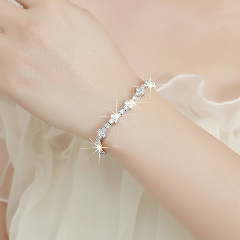Bracelet argent 925 moissanite NaharaBijoux 