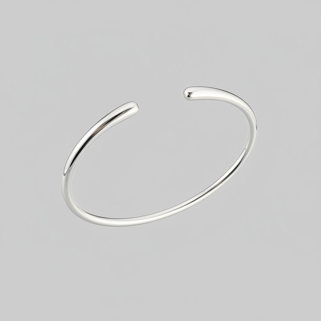 Jonc lisse arrondi NaharaBijoux 925 argent bracelet