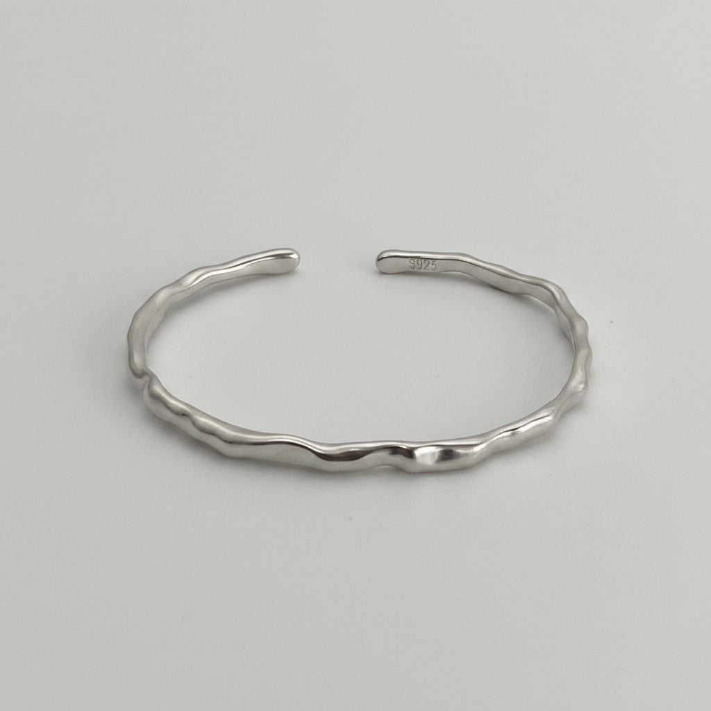 Bracelet lisse martelé NaharaBijoux argent 925