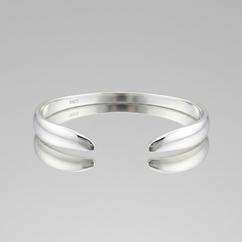Bracelet ondulé demi cercle argent 925 NaharaBijoux