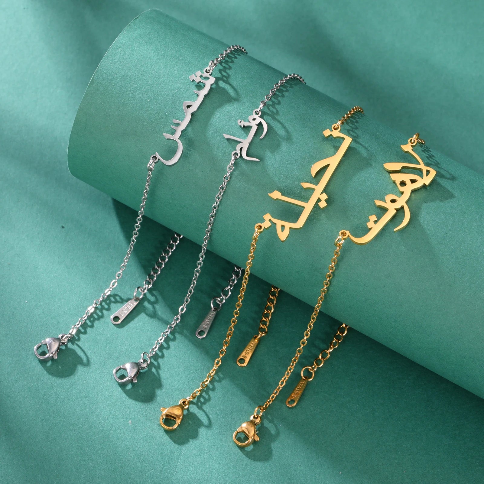 Bracelets personnalisés argent et doré arabe - Nahara Bijoux