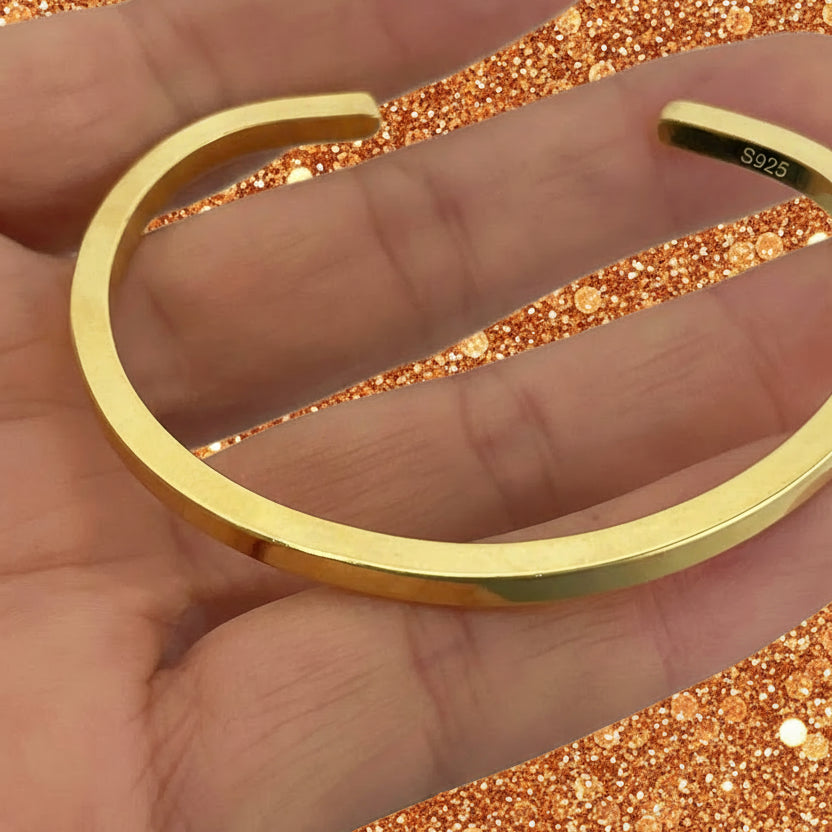 Bracelet jaune ouvert NaharaBijoux 925