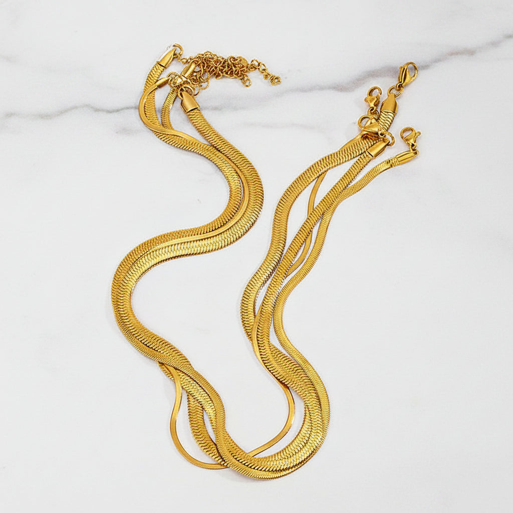 Collier Ras du Cou Serpent - Acier Inoxydable NaharaBijoux 