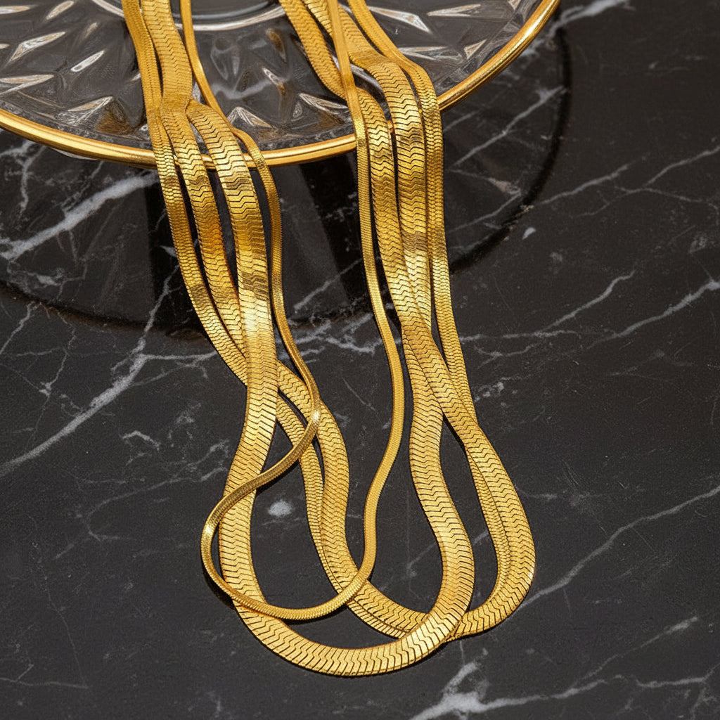Collier Ras du Cou Serpent OR marbre NaharaBijoux 