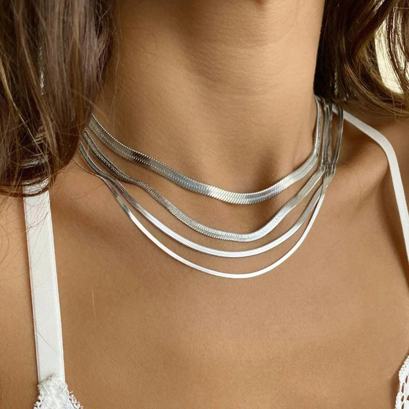 Collier Ras du Cou Serpent - Acier Inoxydable argent NaharaBijoux 