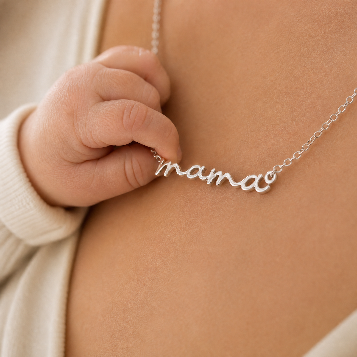 Collier "Mama" en Argent 925 — L'amour d'une maman à porter près du cœur