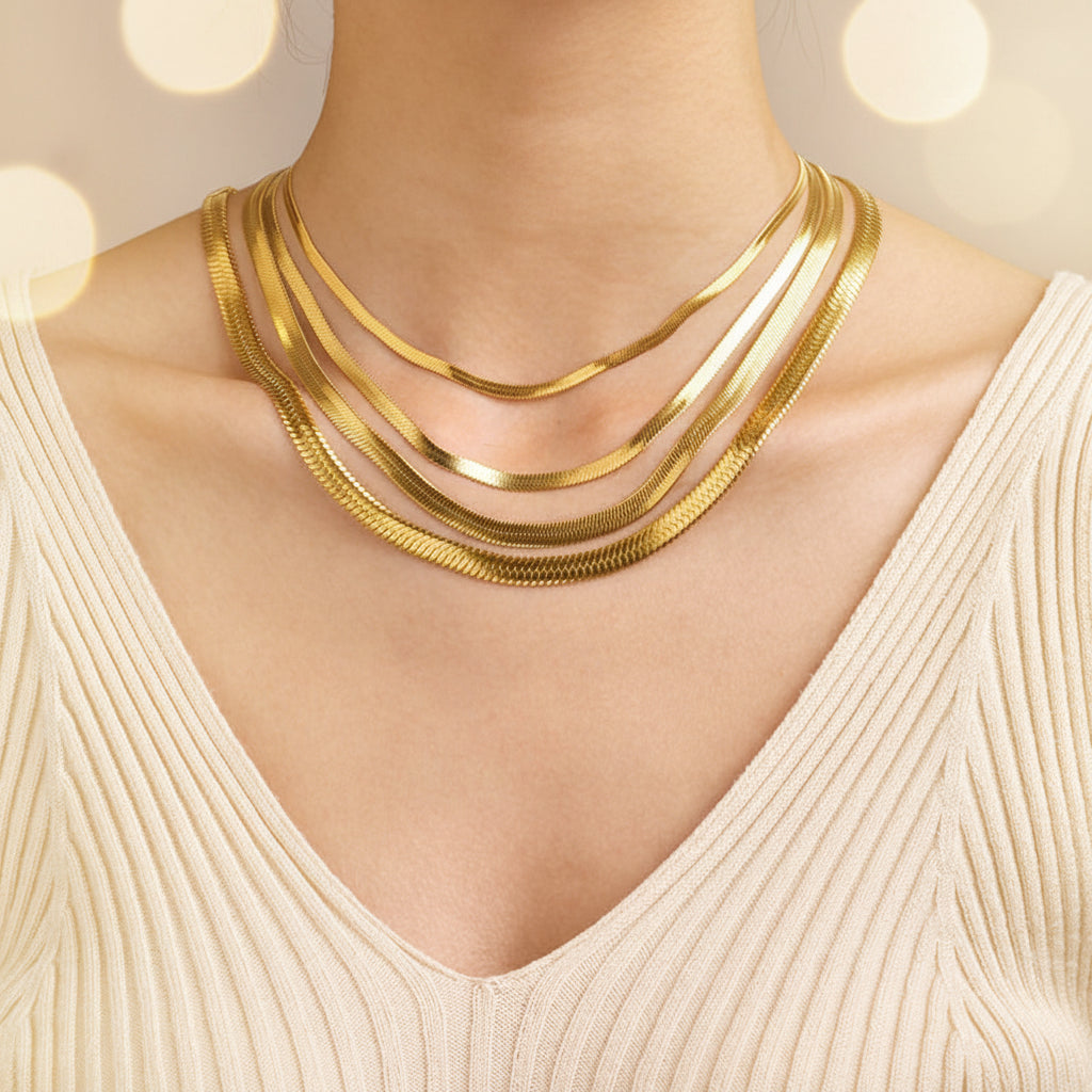 Collier serpent ras de cou or NaharaBijoux 