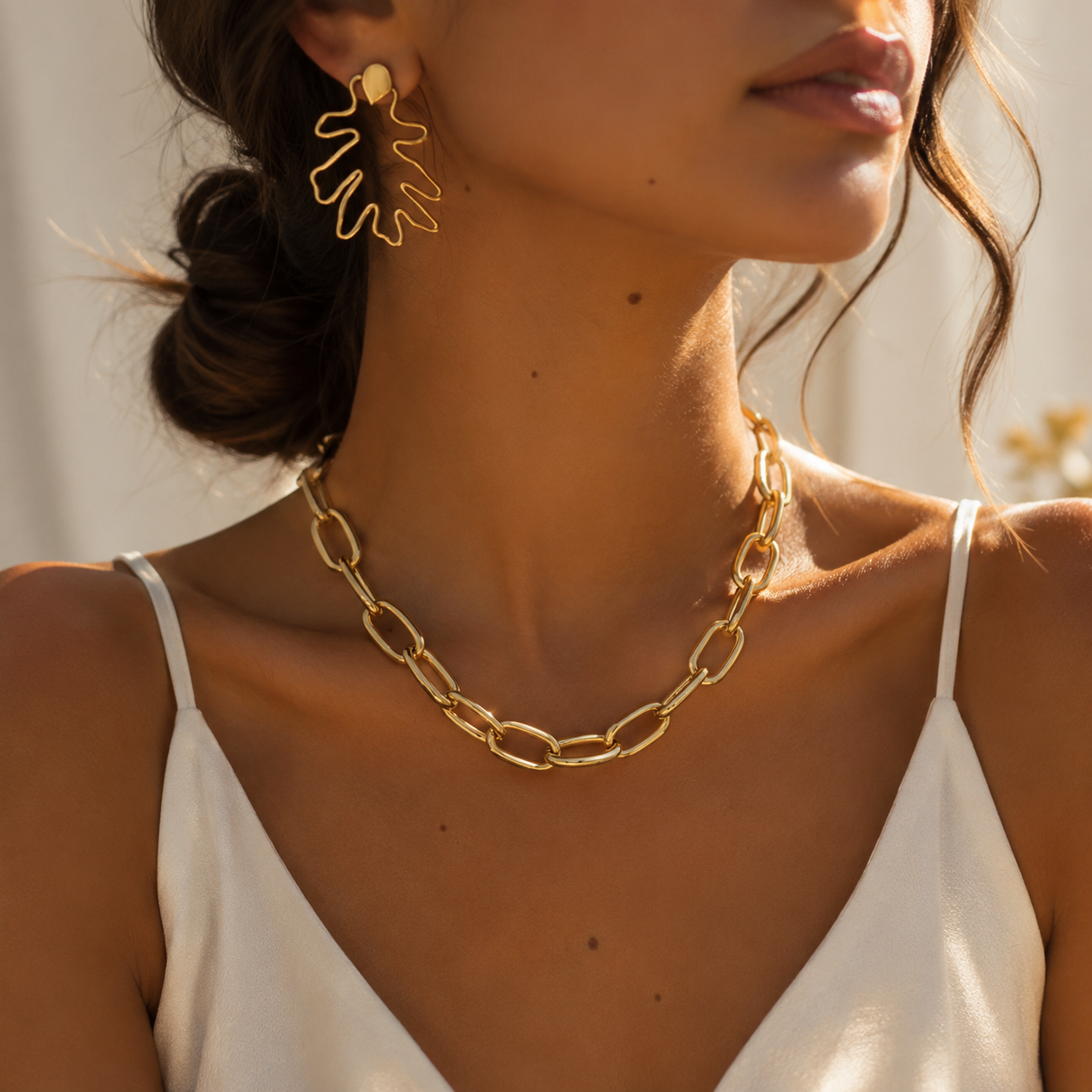Collier Chaîne Grosses Mailles - Acier Inoxydable