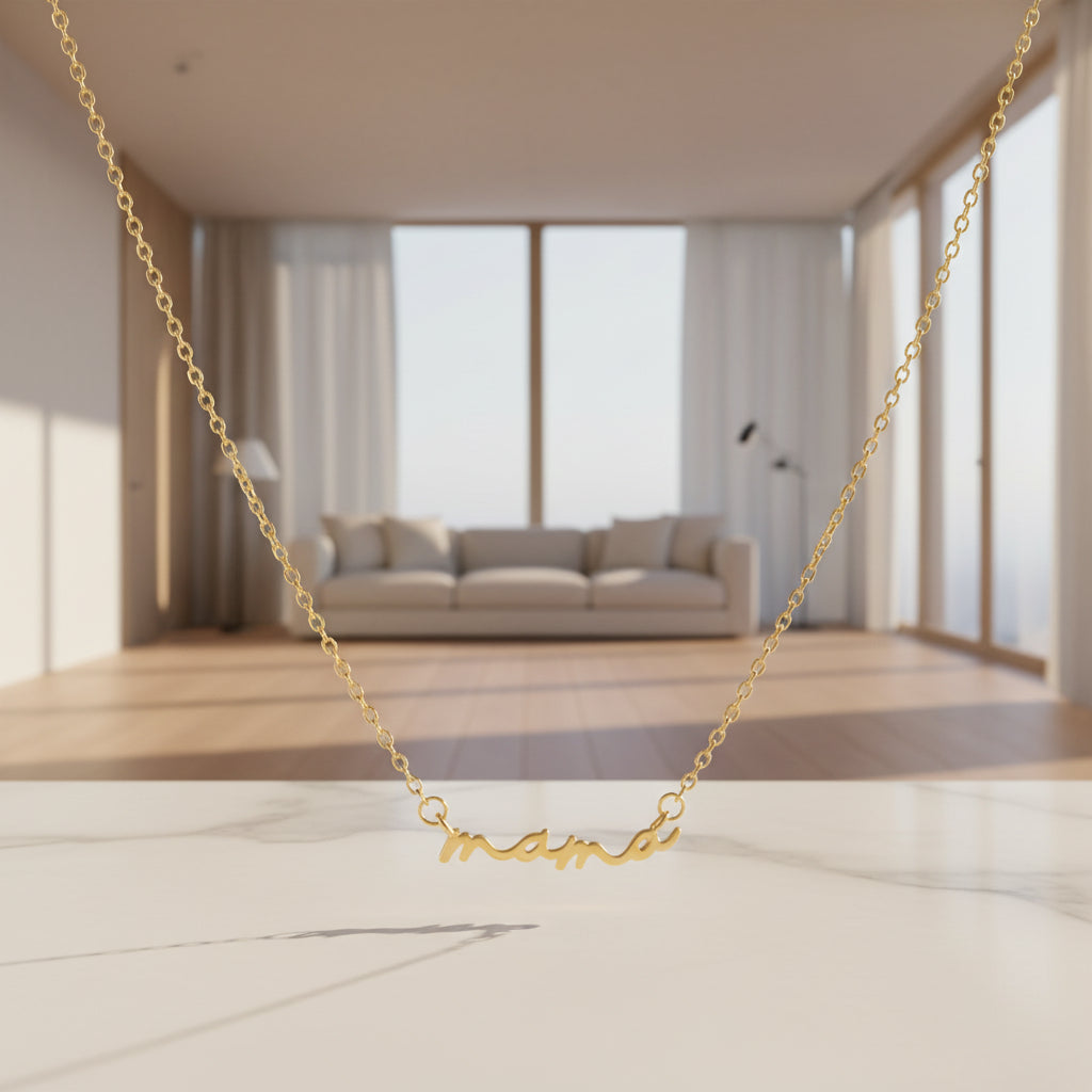 Collier "mama" dorure - argent NaharaBijoux 