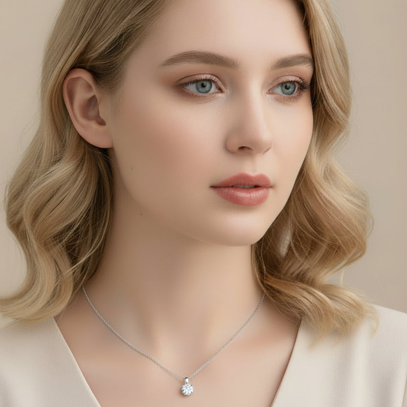 Collier moissanite argent 