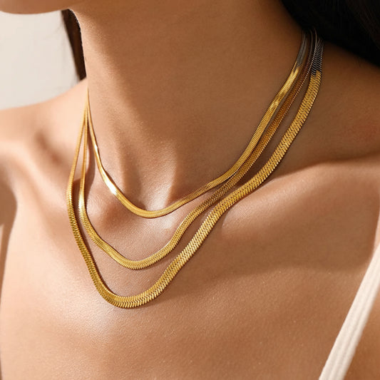 Collier serpent ras de cou large or NaharaBijoux 