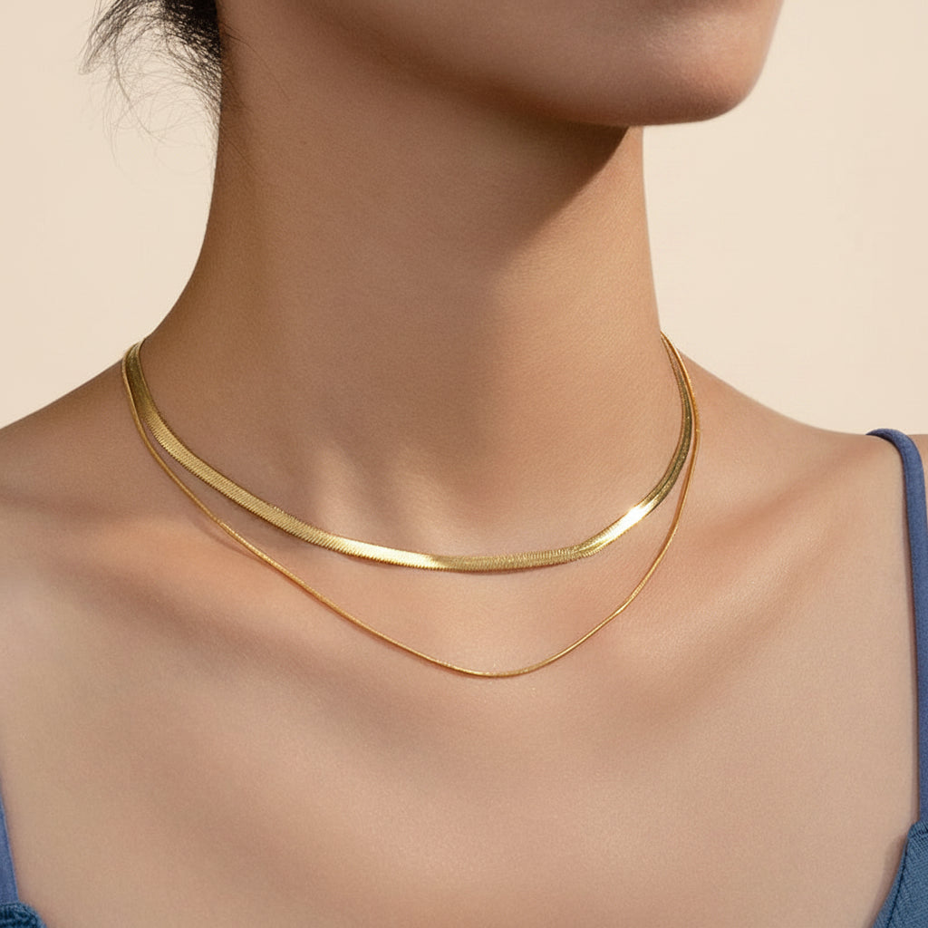 Collier serpent ras de cou or NaharaBijoux 