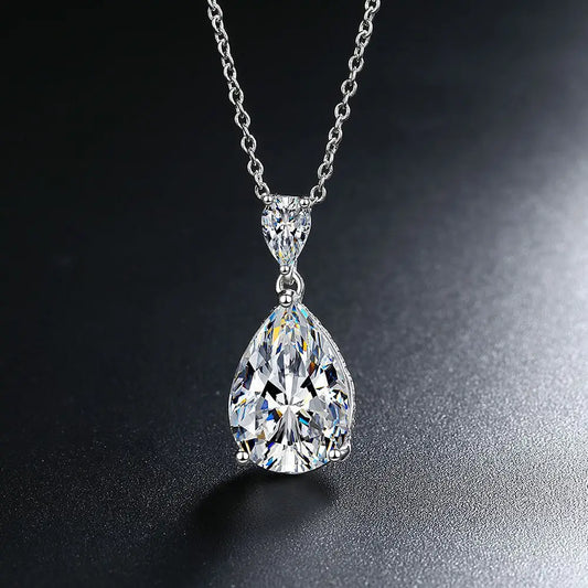 Naharabijoux pendentif goutte d'eau diamant moissanite