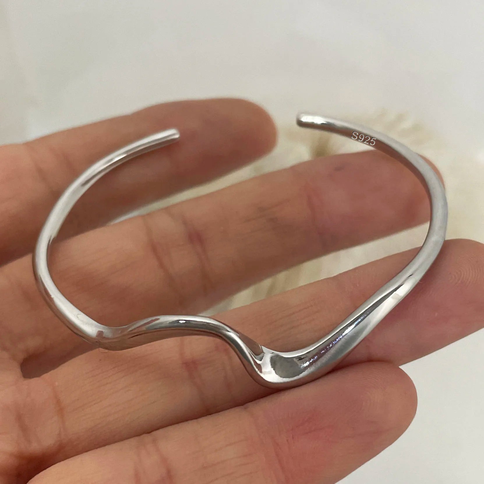 Bracelet ondulé naharabijoux925 argent