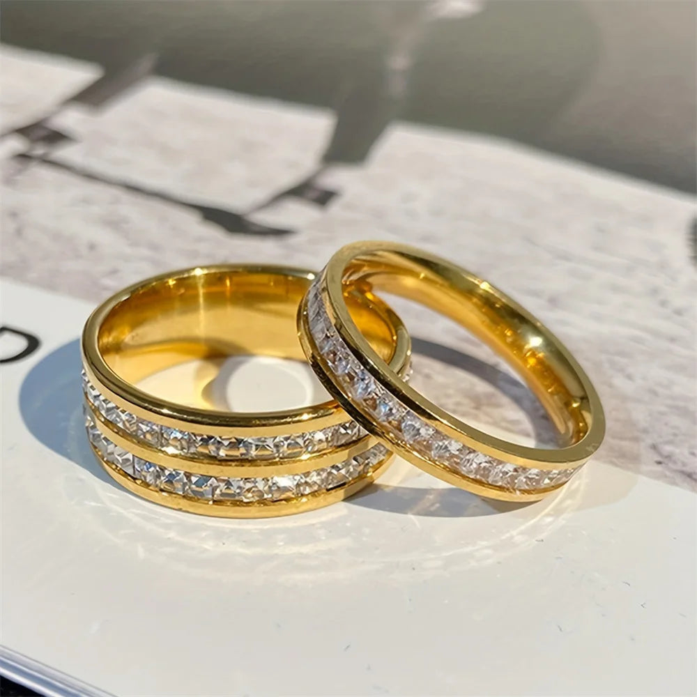 Trio bague Or, Argent, Rose
